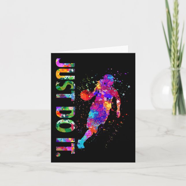 Basketball Life Watercolor Art Kort (Framsida)