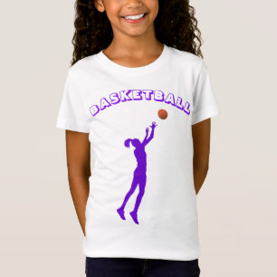 Basketball Lila Font & Girl T-Shirt