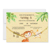 Basketball Little Monkey Turing 5 Födelsedagsfeste