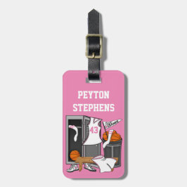 Basketball Lockerroom Anpassningsbar Player Namn N Bagagebricka