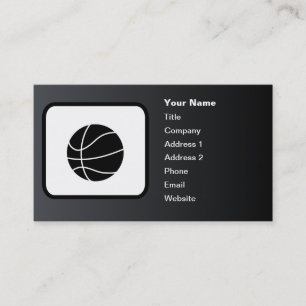 Basketball Logotyp Anpassade Black Visitkort