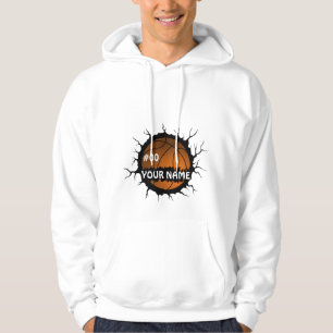 Basketball-Logotyp, eget namn för basketboll Hoodie