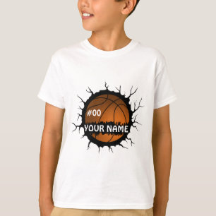 Basketball-Logotyp, eget namn för basketboll T Shirt