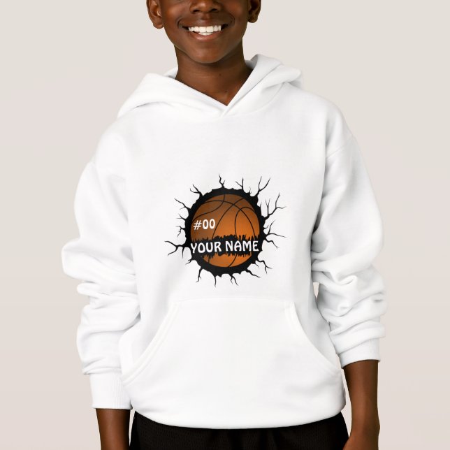 Basketball-Logotyp, eget namn för basketboll T Shirt (Framsida)