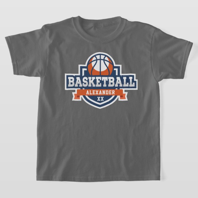 Basketball Logotyp Personalize T-Shirt (Laydown)
