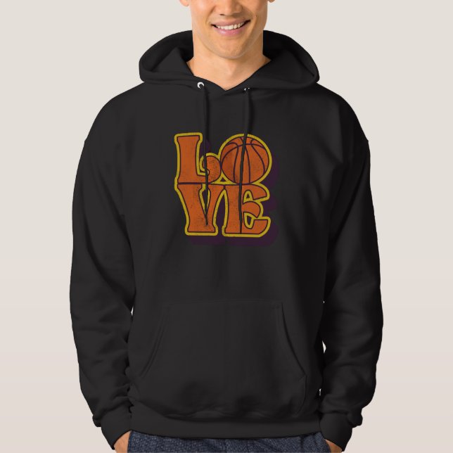 Basketball Love Ball My Life And Passion Player Ba Hoodie (Framsida)