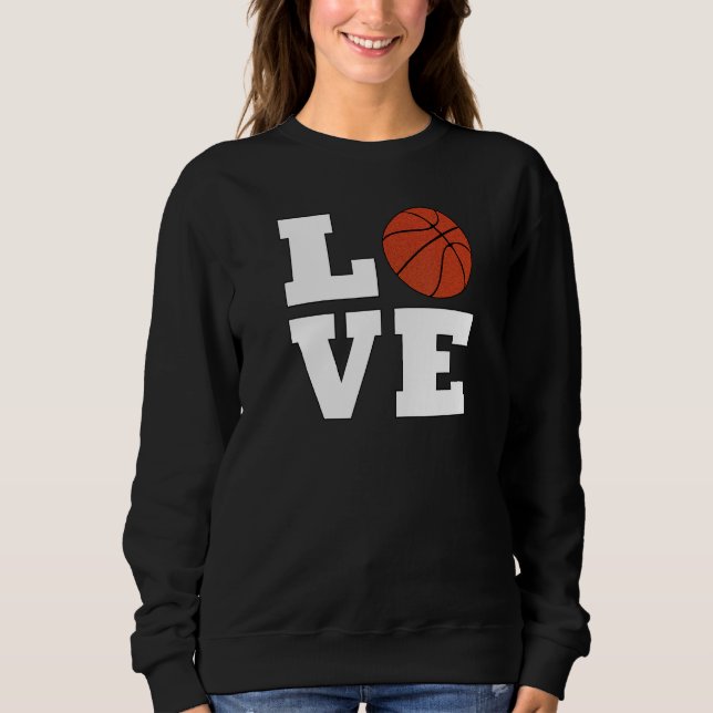 Basketball LOVE for Bball Players Coaches Teams an T Shirt (Framsida)