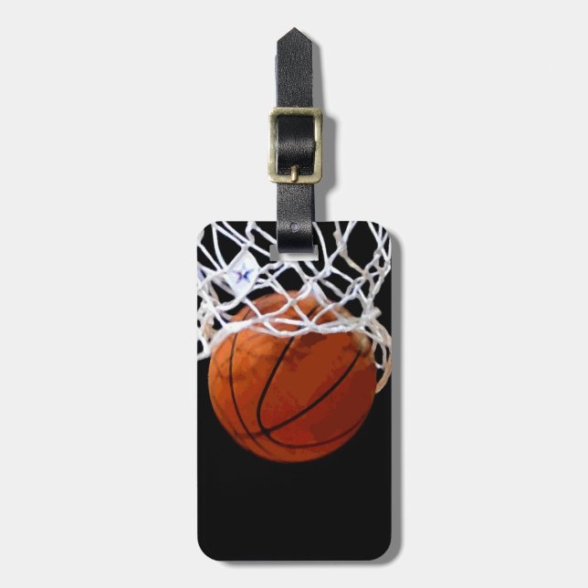 Basketball Luggage Tag - Bag-Märkre Bagagebricka (Vertikal Framsida)