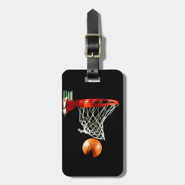 Basketball Luggage Tag Bagagebricka (Vertikal Framsida)