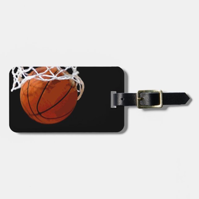 Basketball Luggage Tag Bagagebricka (Horisontell Framsida)