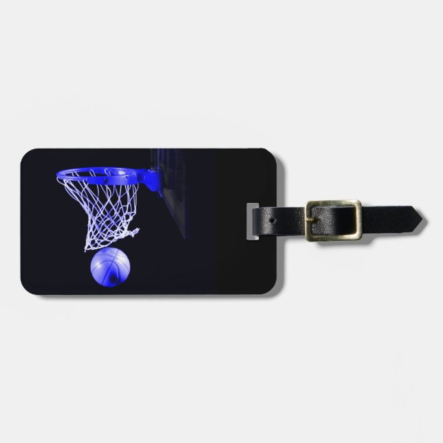 Basketball Luggage Tag Bagagebricka (Horisontell Framsida)