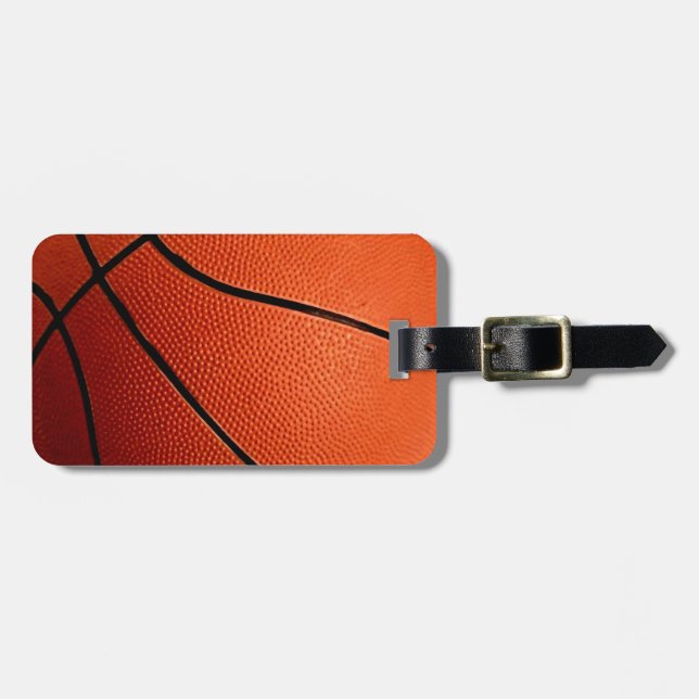 Basketball Luggage Tag Bagagebricka (Horisontell Framsida)