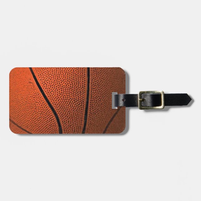 Basketball Luggage Taggs Bagagebricka (Horisontell Framsida)