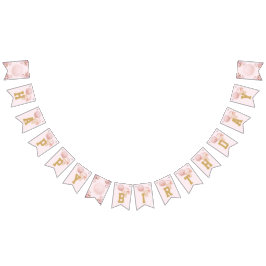 Basketball Luxury Girl Grattis på födelsedagen Vimplar