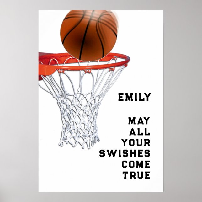 Basketball Lycka till Poster (Framsidan)