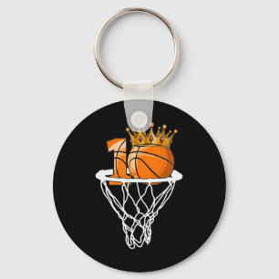 Basketball Lycklig 10:e födelsedagsbollar 10 år Nyckelring