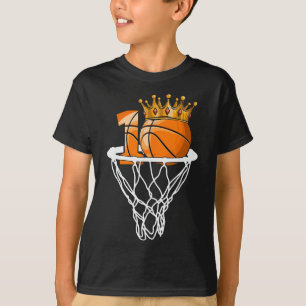 Basketball Lycklig 10:e födelsedagsbollar 10 år T Shirt