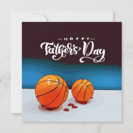 Basketball Lycklig Fars dag med två Bollar Pappa
