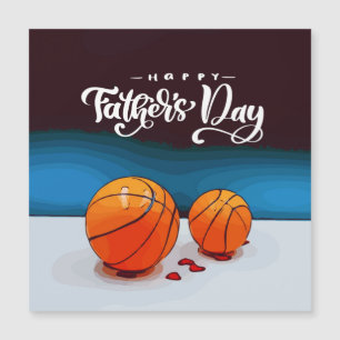 Basketball Lycklig Fars dag med två Bollar Pappa