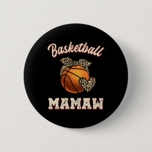 Basketball Mamaw Bandana Leopard Heart Fläkt Mor Knapp