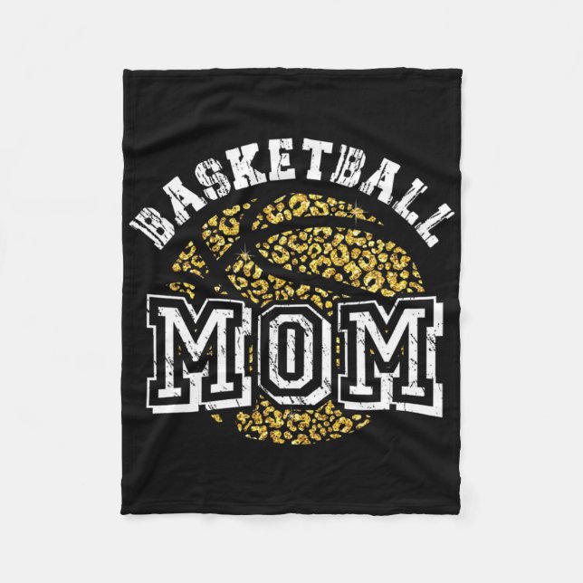 Basketball Mamma Älskare Roligt Mor Basketball Pla Fleecefilt (Framsidan)