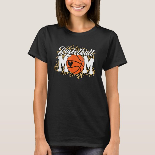 Basketball Mamma Basketball Game Day Vibes Mammor  T Shirt (Framsida)