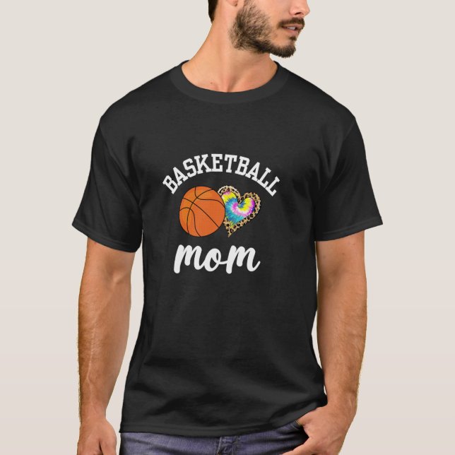 Basketball Mamma Bball Player Mor dag Leopard H T Shirt (Framsida)