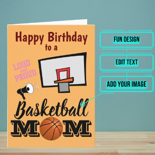 Basketball Mamma Birthday Kort