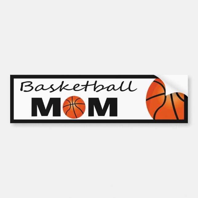 Basketball Mamma Bumper Sticker Bildekal (Framsidan)