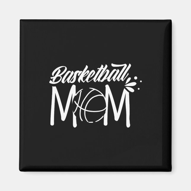 Basketball Mamma Coach Team Player Match Mor Momm Magnet (Framsidan)