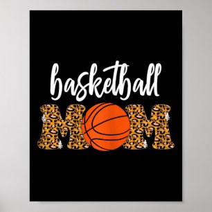 Basketball Mamma Cute Leopard Basketball Gifts til Poster