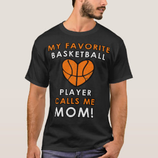 Basketball Mamma Favorite Player Heart Kärlek Ring T Shirt