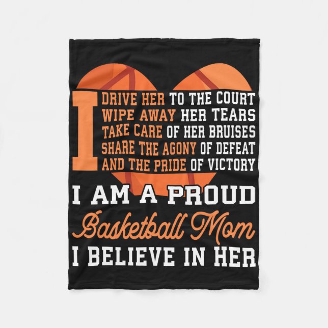 Basketball Mamma Fleecefilt (Framsidan)