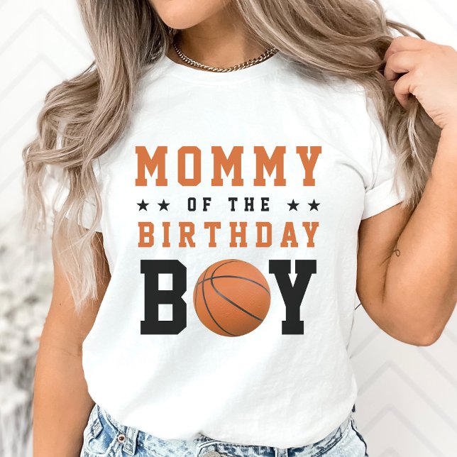 Basketball Mamma Födelsedagsfest överordnad T Shirt (Basketball Mom Birthday Party Parent T-Shirt)