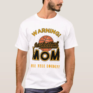 Basketball Mamma Funny kommer att Yell Louely Soft T Shirt