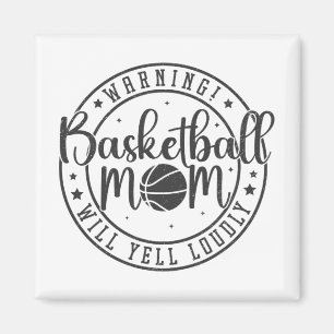 Basketball Mamma kommer att gula Louely Mors dag 1 Magnet
