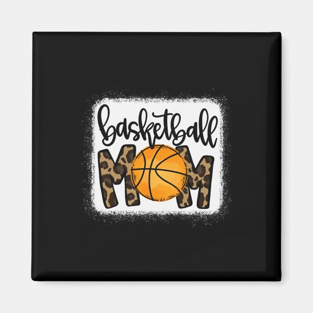 Basketball Mamma Leopard Basketball Mamma Magnet (Framsidan)