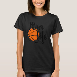 Basketball Mamma leopard för Mors dag Momlife 1 T Shirt