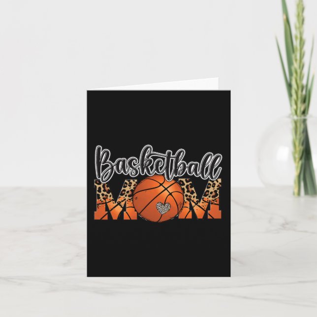 Basketball Mamma Leopard Senior 2023 Studenten Mot Kort (Framsida)