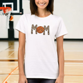Basketball Mamma Leopard Shirt Cute Anpassningsbar T Shirt