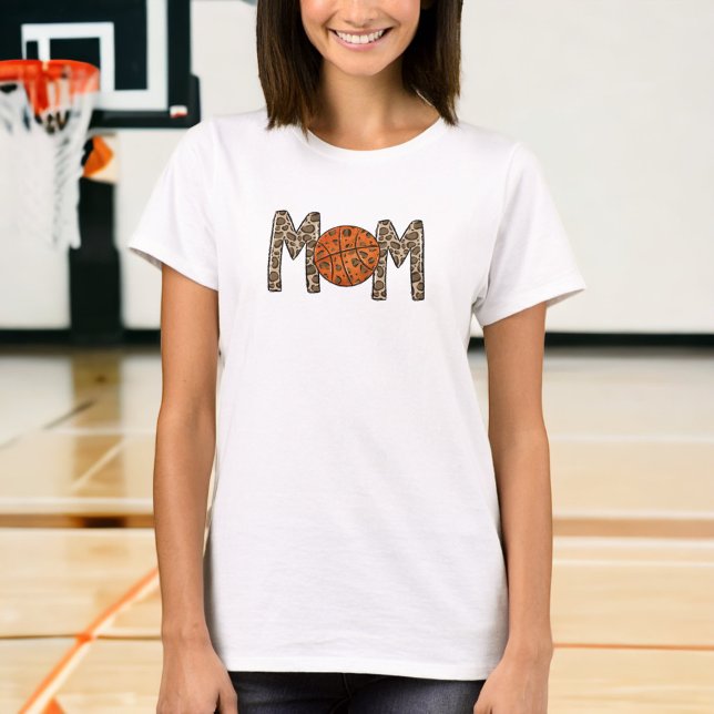 Basketball Mamma Leopard Shirt Cute Anpassningsbar T Shirt (Skapare uppladdad)