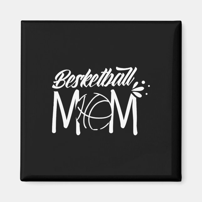Basketball Mamma Match Coach Team Player Mor Momm Magnet (Framsidan)
