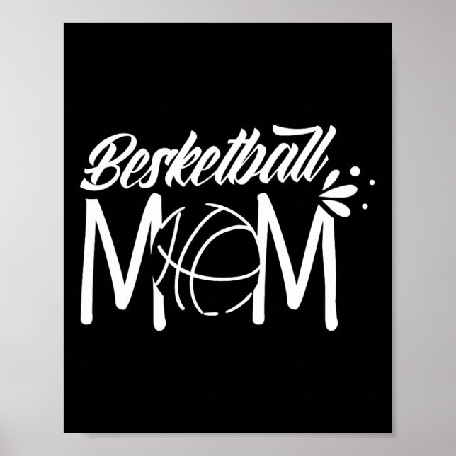 Basketball Mamma Match Coach Team Player Mor Momm Poster (Framsidan)