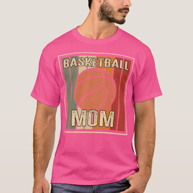 Basketball Mamma Matching Parents Basketball Fläkt T Shirt (Framsida)