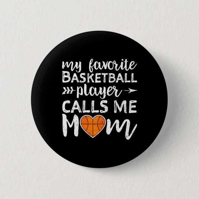 Basketball Mamma Mina favoritspelare i basketboll Knapp (Framsida)