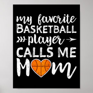 Basketball Mamma Mina favoritspelare i basketboll Poster