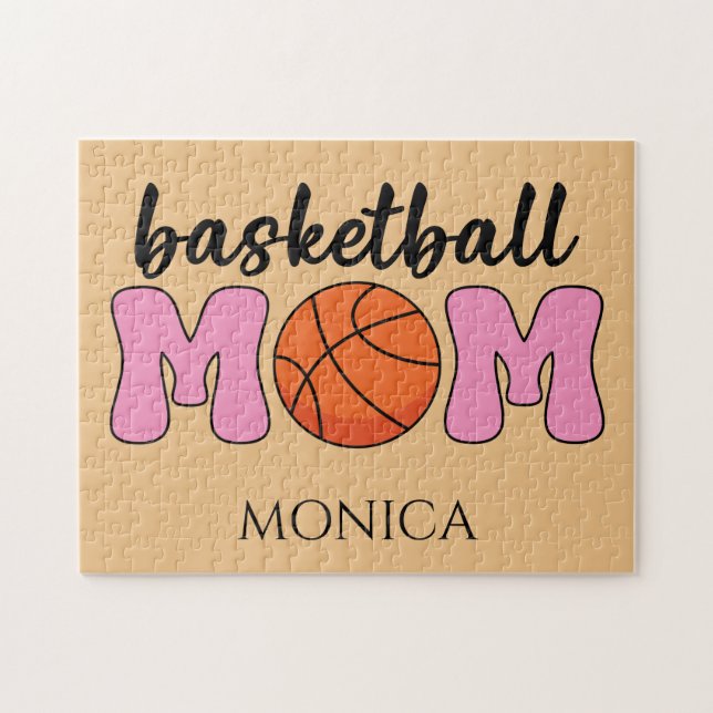 Basketball Mamma Mors dag personalize Pussel (Horisontell)