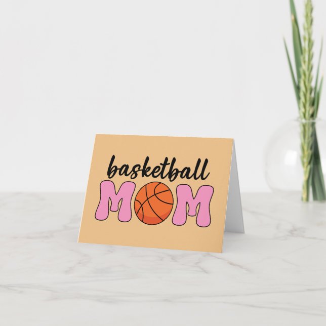 Basketball Mamma Mors dag Tack Kort (Framsida)