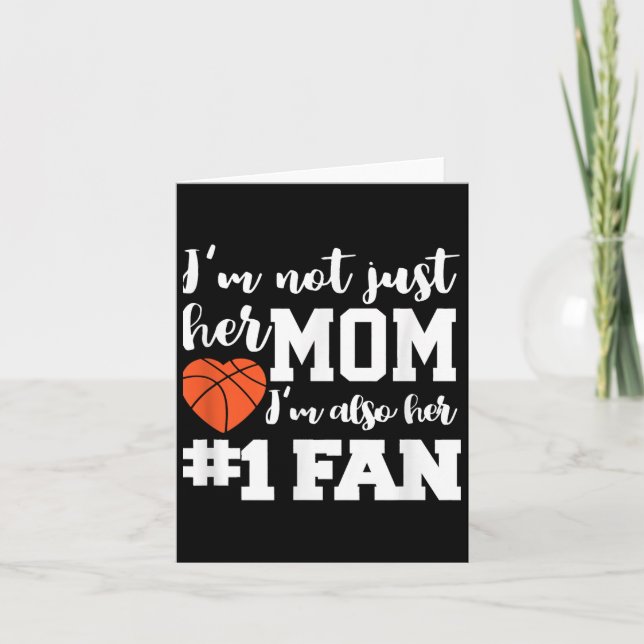 Basketball Mamma nummer ett Fläkt Basketball Mammo Kort (Framsida)