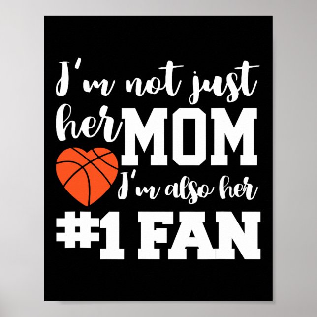 Basketball Mamma nummer ett Fläkt Basketball Mammo Poster (Framsidan)